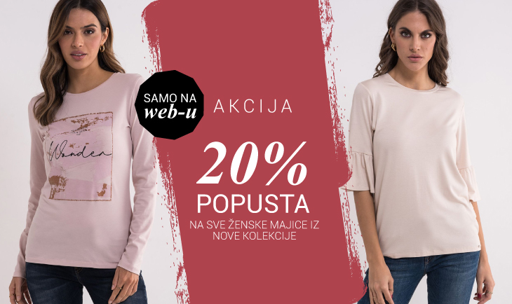 SAMO ONLINE / 20% popusta na ženske majice