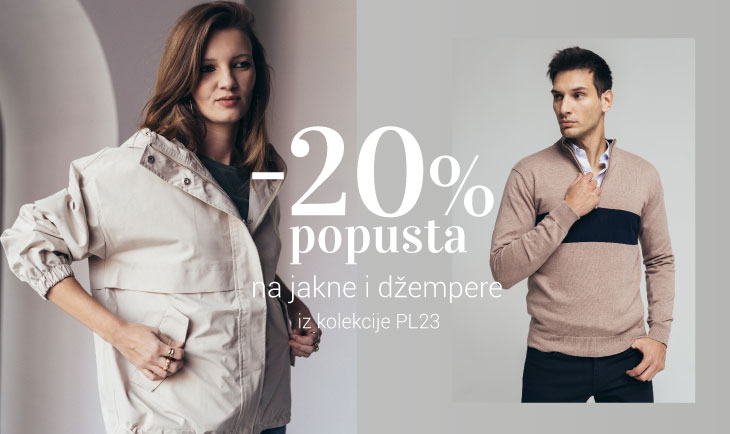 -20% na prolećne jakne i džempere