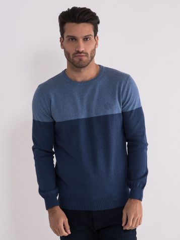 Pamučni teget džemper