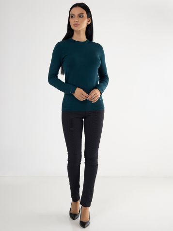 Ženski tamno zeleni džemper