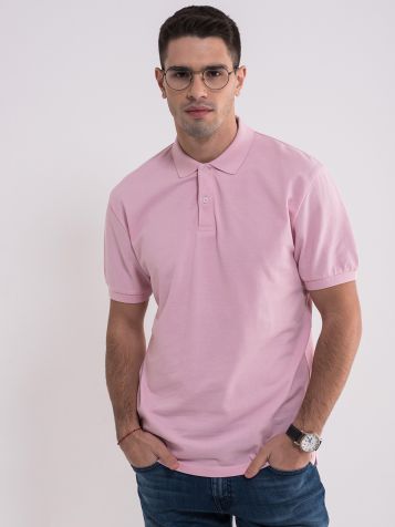 Muška roze majica sa kragnom