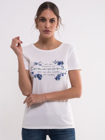 Ženska majica sa floralnim motivom