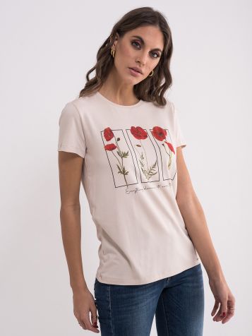 Ženska majica sa cvjetnim uzorkom