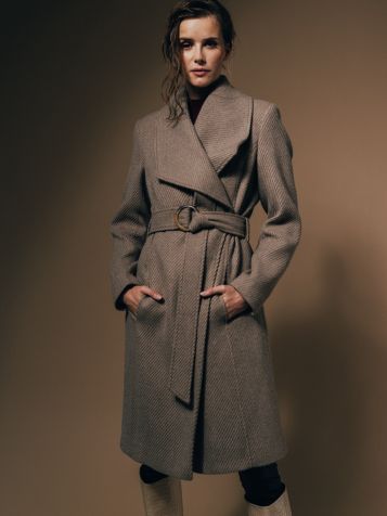 Ženski drap - braon kaput