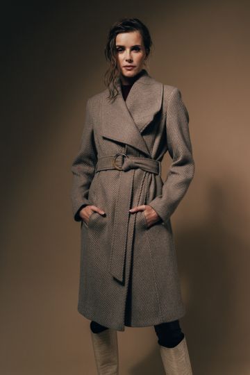 Ženski drap - braon kaput