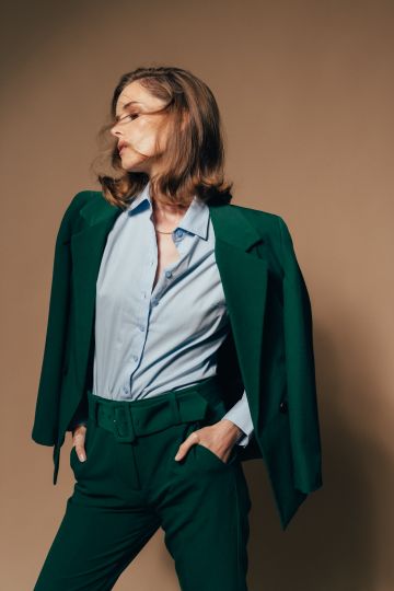 Ženski sako u zelenoj boji