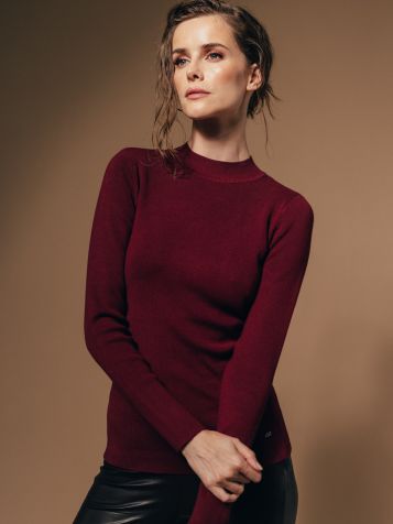 Bordo ženski džemper