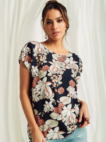 Ženska bluza sa cvetnim dezenom