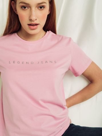 Roza Legend Jeans majica