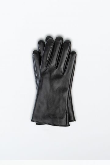 Crne rukavice od veštačke kože