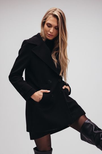 Ženski crni kaput