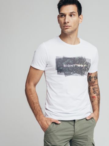 Muška bijela majica sa printom