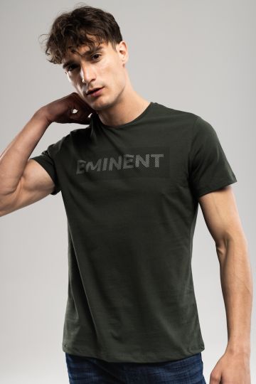 Pamučna maslinasto zelena majica sa ispisom EMINENT