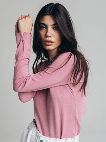 Ženski roze džemper