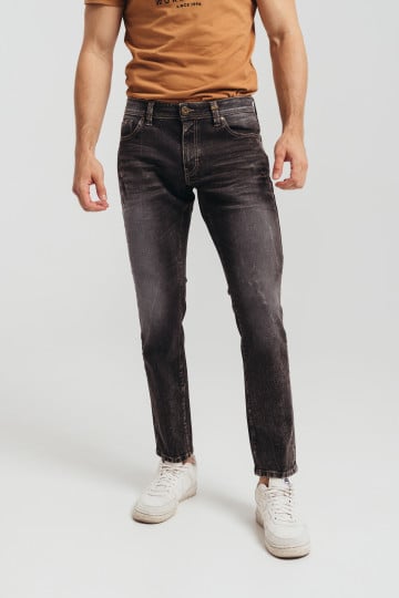 Crne slim tapered farmerice niskog struka -model 106