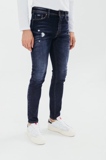 Tamne skinny fit farmerice srednjeg struka -model 115