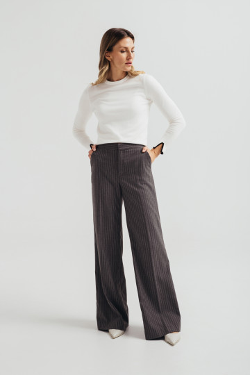 Sive elegantne zvono pantalone 