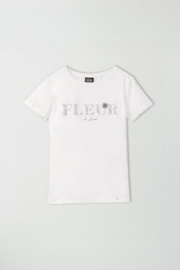 Pamučna Fleur majica sa cvetićem 