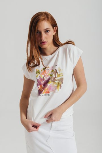 Ženska majica u boji slonove kosti