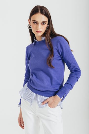 Ženski džemper u plavoj boji
