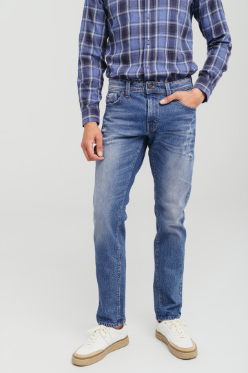 Muške slim fit farmerice sa niskim strukom i detaljima cepanja- model 106