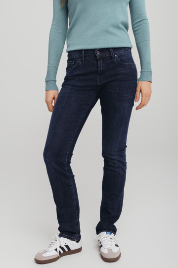 Ženske slim fit farmerice sa ravnim nogavicama i srednjim strukom-model 202