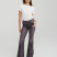 Sive slim fit farmerke sa zvono nogavicama i visokim strukom -model 246 