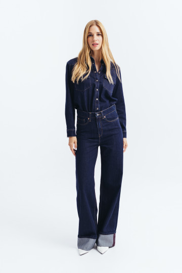 Ženske wide leg farmerke sa visokim strukom-model 255