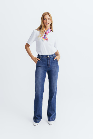 Ženske slim fit farmerke sa bootcut nogavicama i visokim strukom -model 259