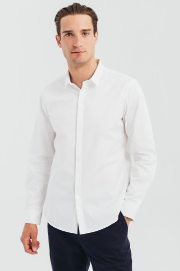 Muška bela košulja-regular fit model