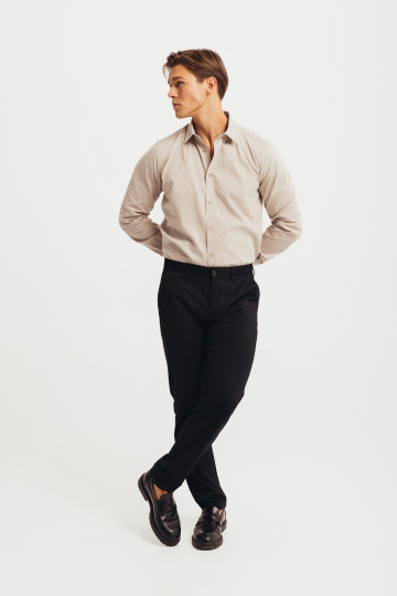 Muška bež košulja-slim fit model