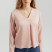 Puder roze bluza sa V izrezom