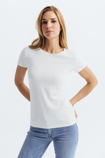Pamučna majica bele boje -basic model 