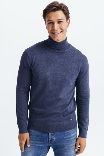 Muška plava slim fit rolka