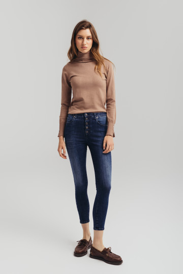 Ženske skinny farmerke dubokog struka sa uskim nogavicam -model 222