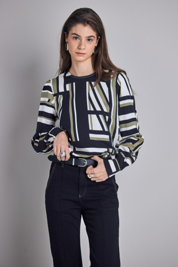  Bluza sa prugastim printom