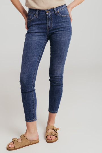 Plave skinny farmerke srednjeg struka -model 208