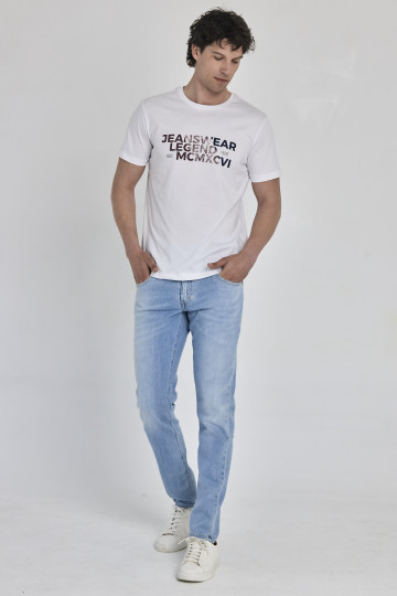 Muške svetlo plave slim fit farmerke sa niskim strukom-model 106
