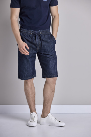 Muške jeans bermude sa elastičnim pojasom