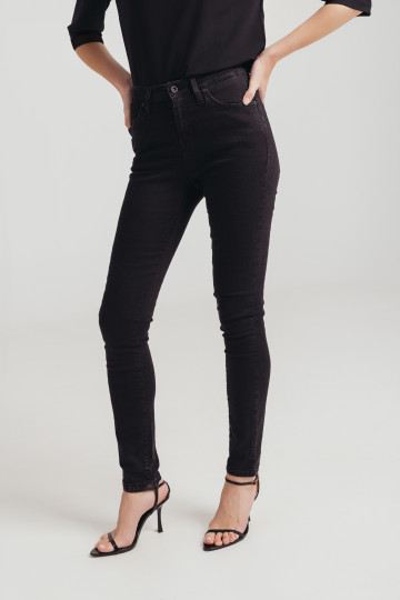 Crne skinny farmerke sa visokim strukom -model 205