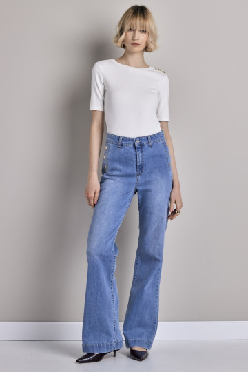 Ženske slim fit farmerke sa flare nogavicama - model 259