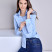 Svetlo plava ženska slim fit košulja -basic model 