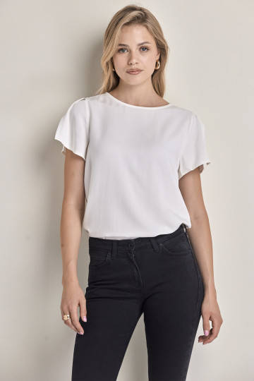 Bluza od viskoze sa kratkim rukavima