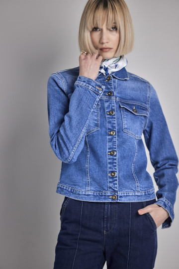 Ženska denim jakna slim kroja