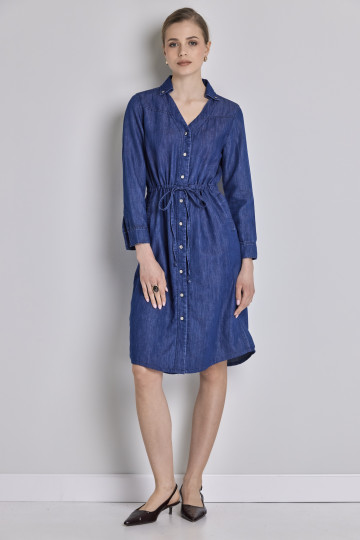 Jeans midi haljina sa lanom