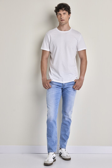 Muške svetlo plave slim fit farmerke sa niskim strukom-model 106