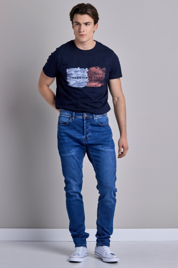 Muške skinny farmerke sa srednjom dubinom struka - model 115