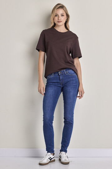 Plave skinny farmerke srednjeg struka -model 208