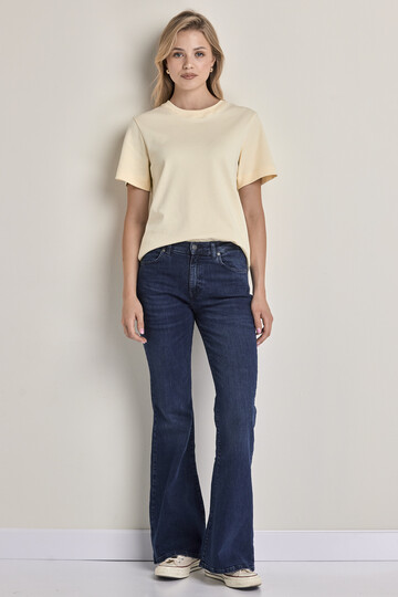 Ženske slim fit flare farmerice sa visokim strukom -model 246
