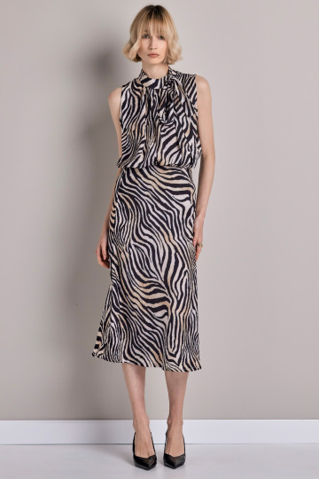 Midi suknja u zebra printu